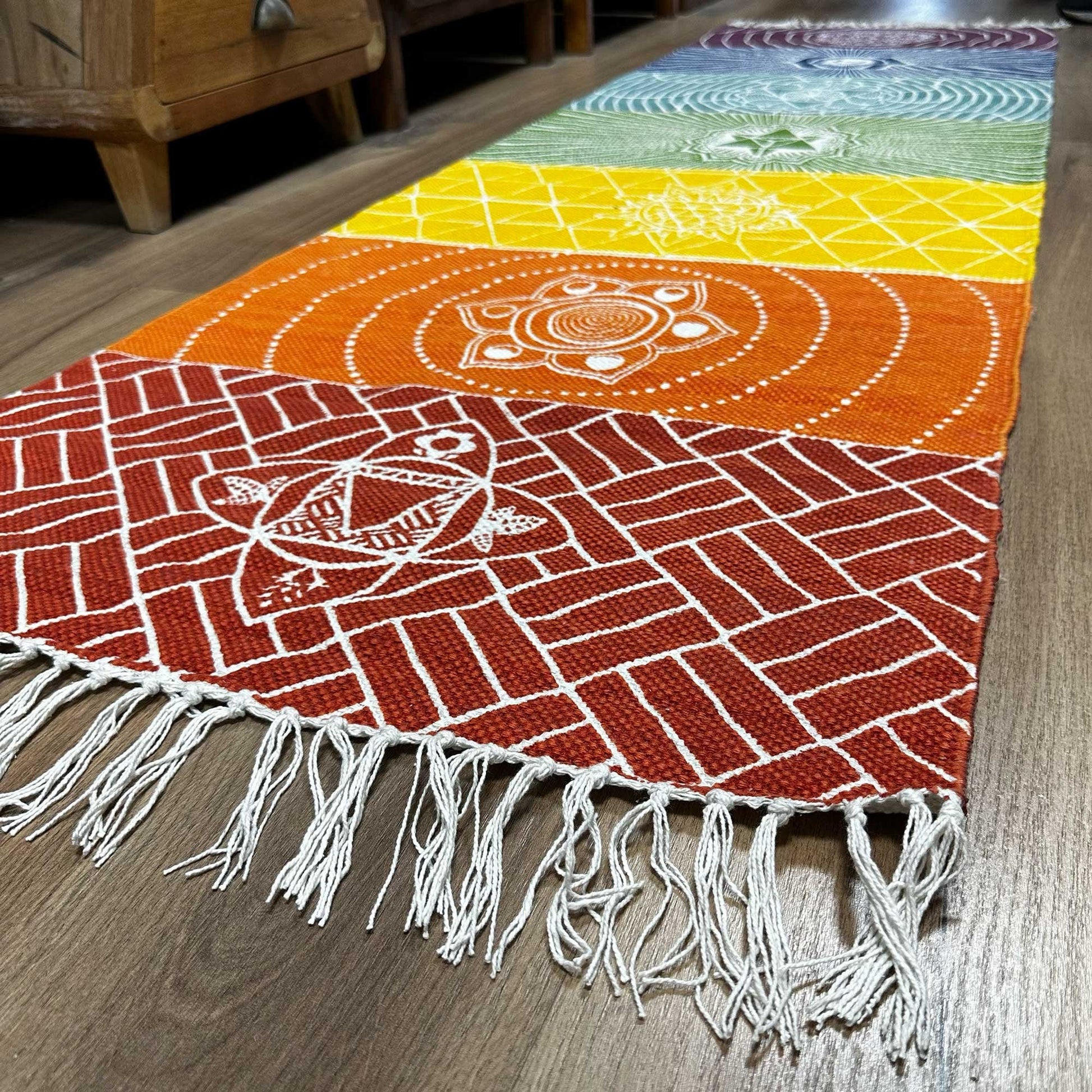 60x200 cm Yoga Rug with 7 Chakra Design | #product_category# - OneRoofGifts
