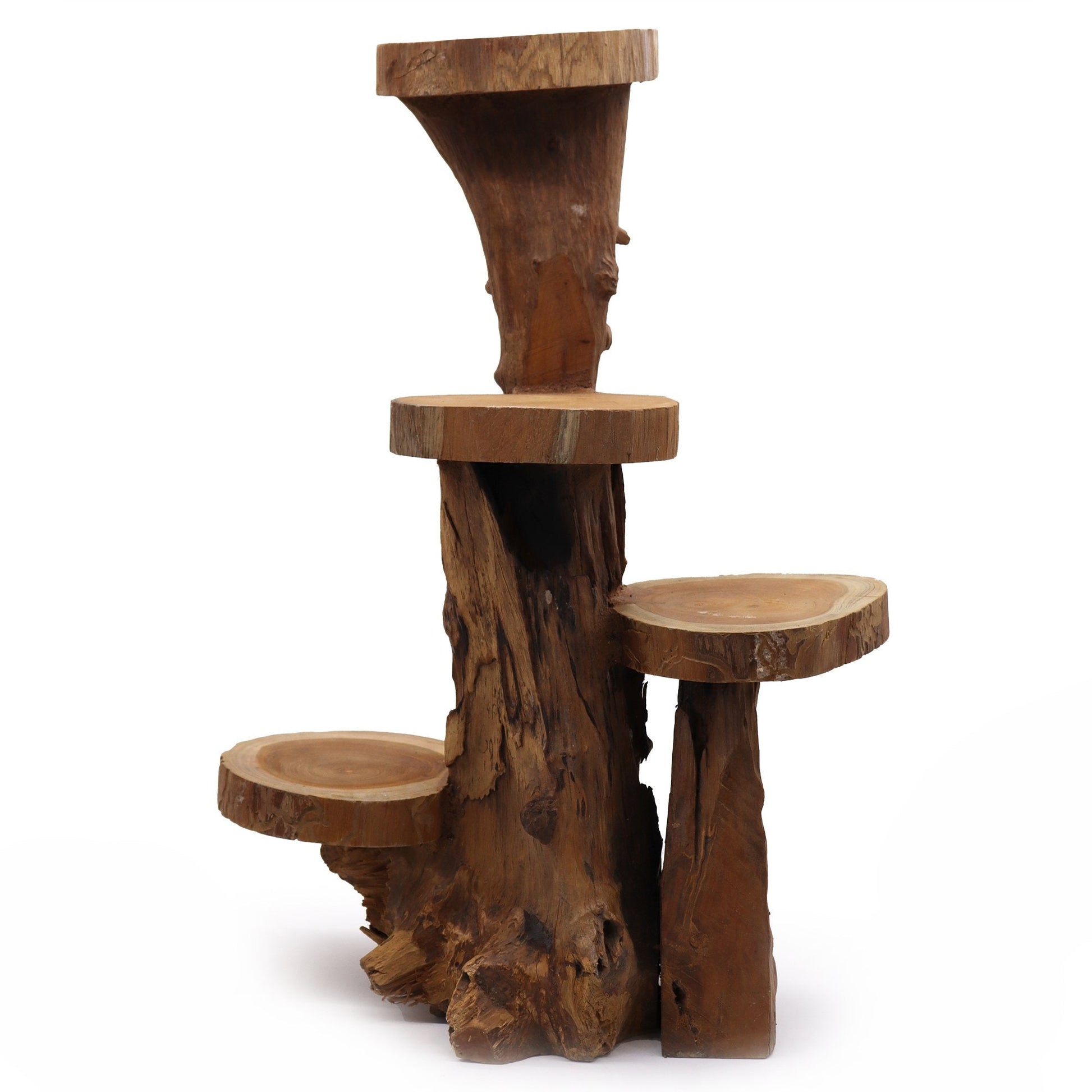 75cm Natural Teak 4 - Shelf Display Unit | #product_category# - OneRoofGifts