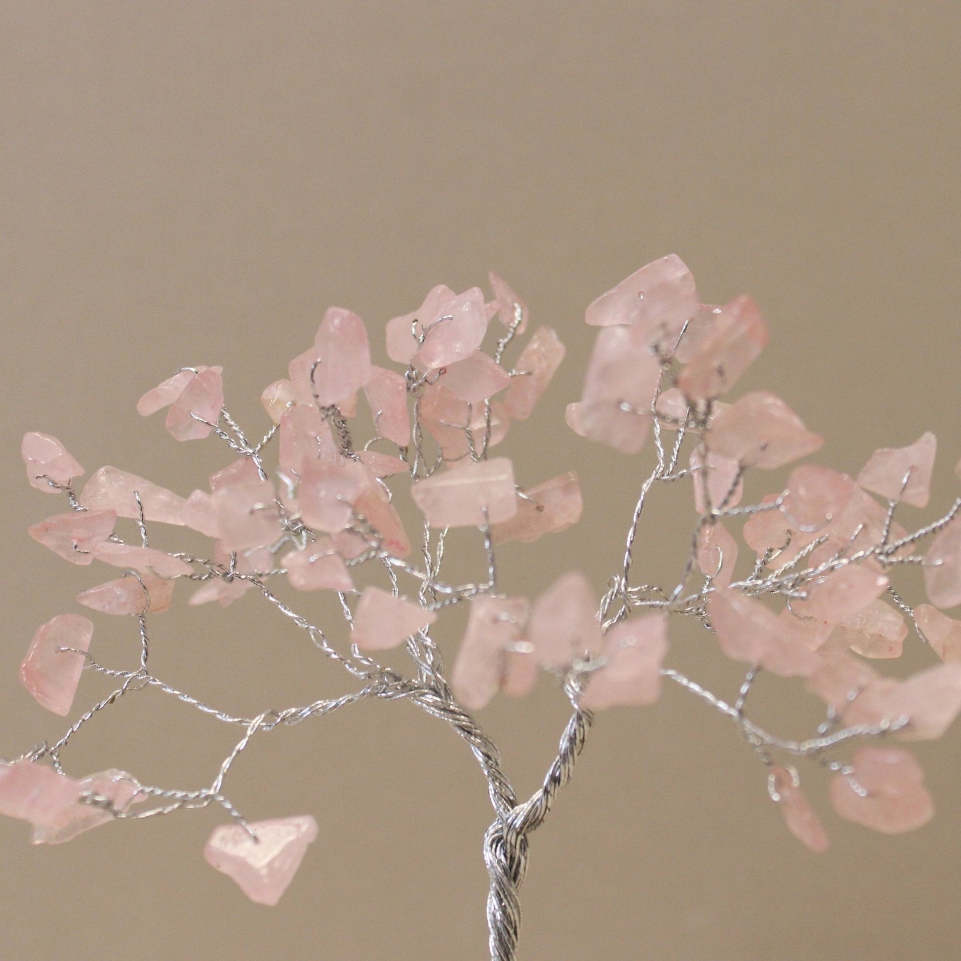 80 Rose Quartz Stones Gemstone Tree with Orgonite Base | #product_category# - OneRoofGifts