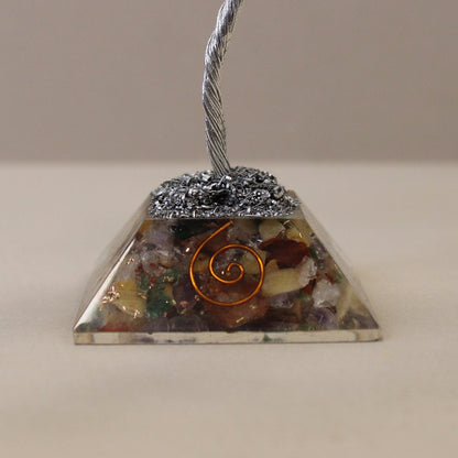 80 Stones Gemstone Tree with Multicolor Orgone Base | #product_category# - OneRoofGifts