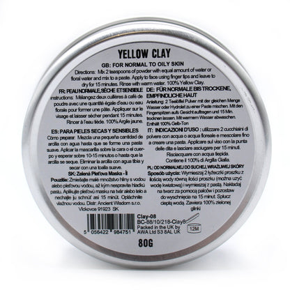 80g Yellow Face & Body Clay | #product_category# - OneRoofGifts