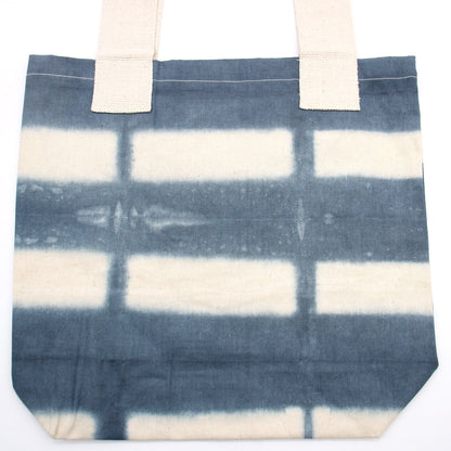 8oz, 38x42x12cm Natural Tie - Dye Cotton Tote Bag with Grey Blocks and Natural Handle | #product_category# - OneRoofGifts