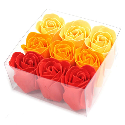 9 - Piece Peach Rose Soap Flowers Set | #product_category# - OneRoofGifts