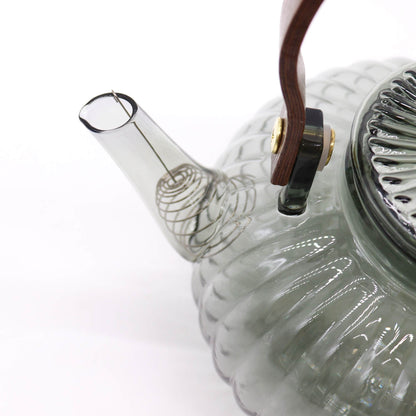 950ml Charcoal Ribbed Pearl Glass Infuser Teapot | #product_category# - OneRoofGifts