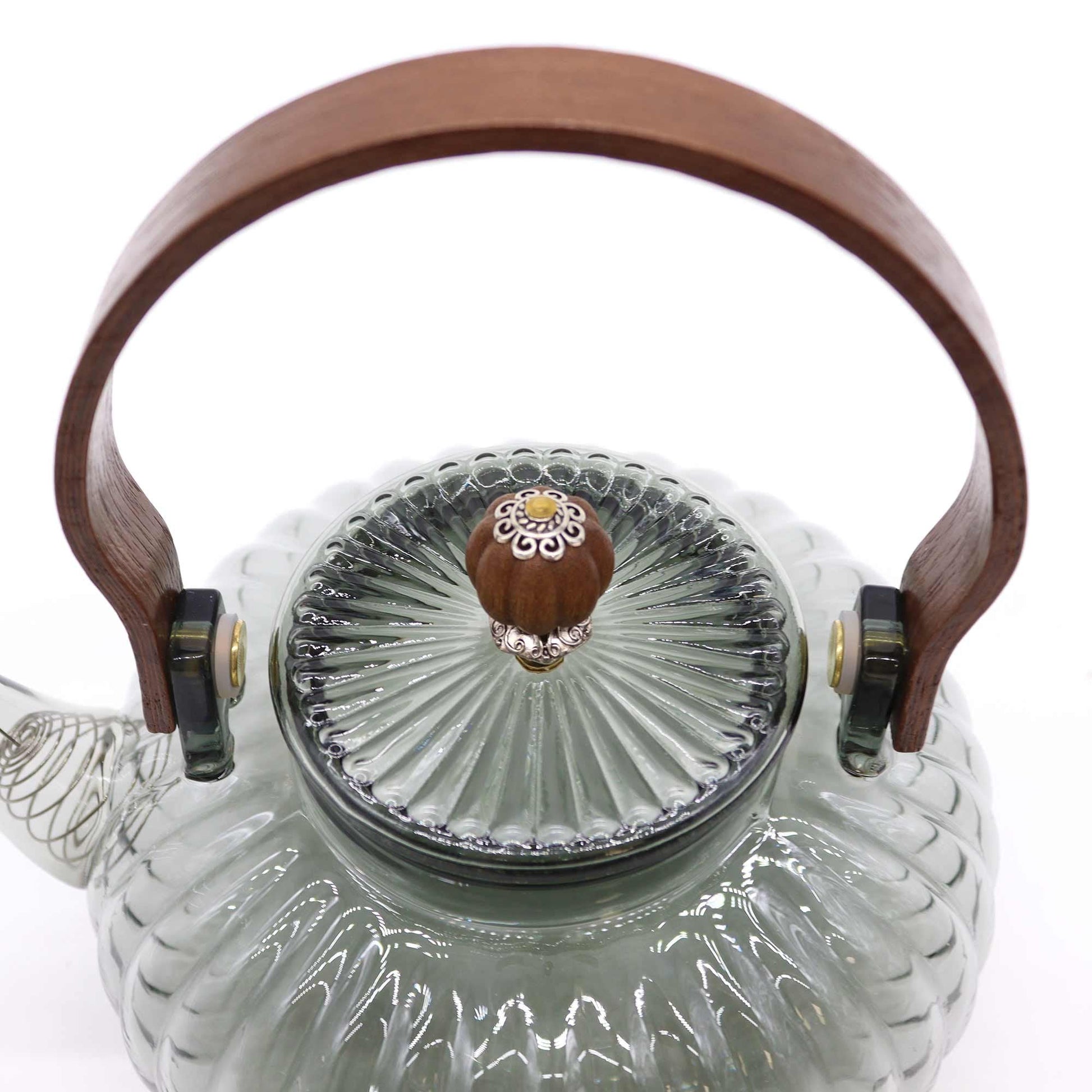 950ml Charcoal Ribbed Pearl Glass Infuser Teapot | #product_category# - OneRoofGifts