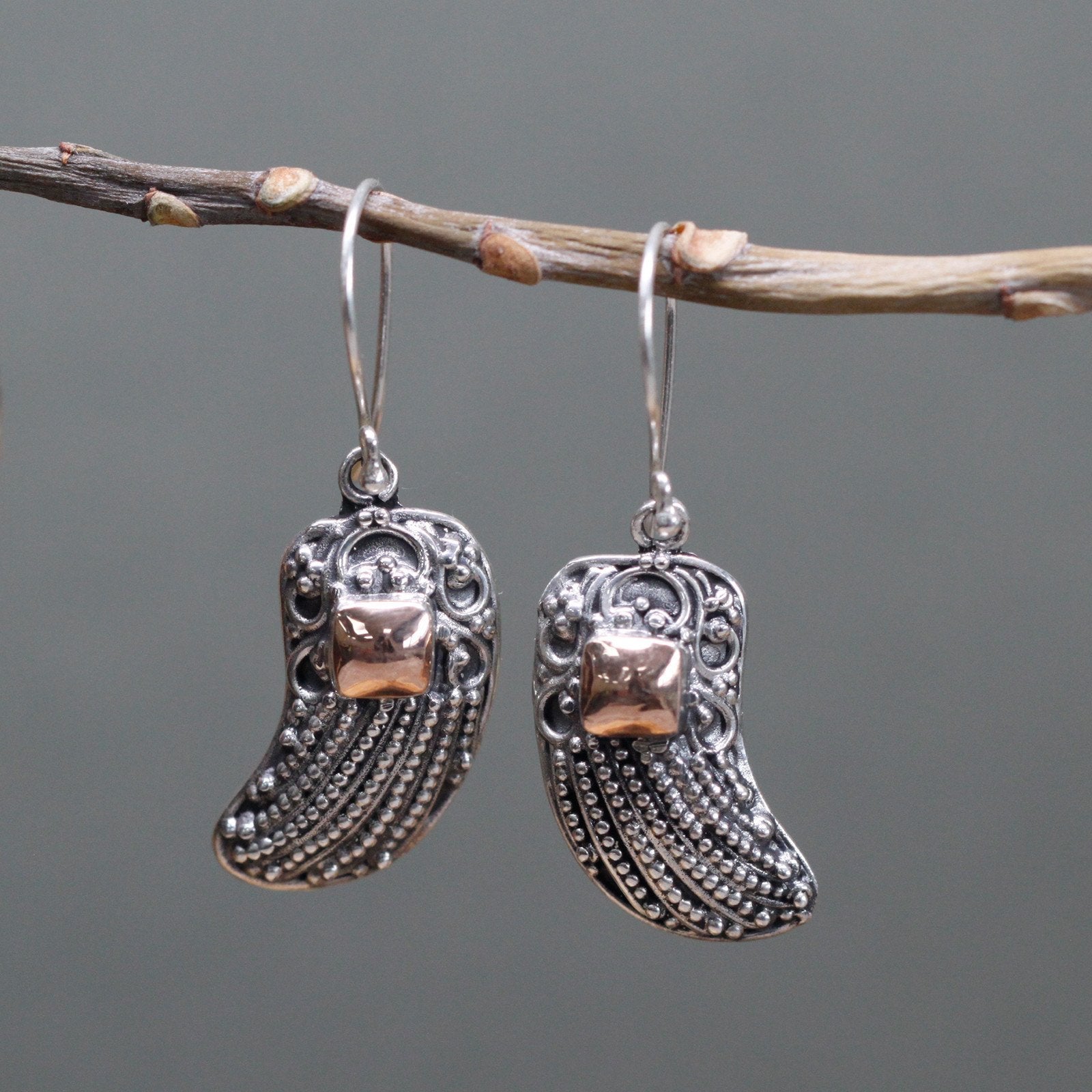 Angel Wings Earrings, Silver and Gold | #product_category# - OneRoofGifts