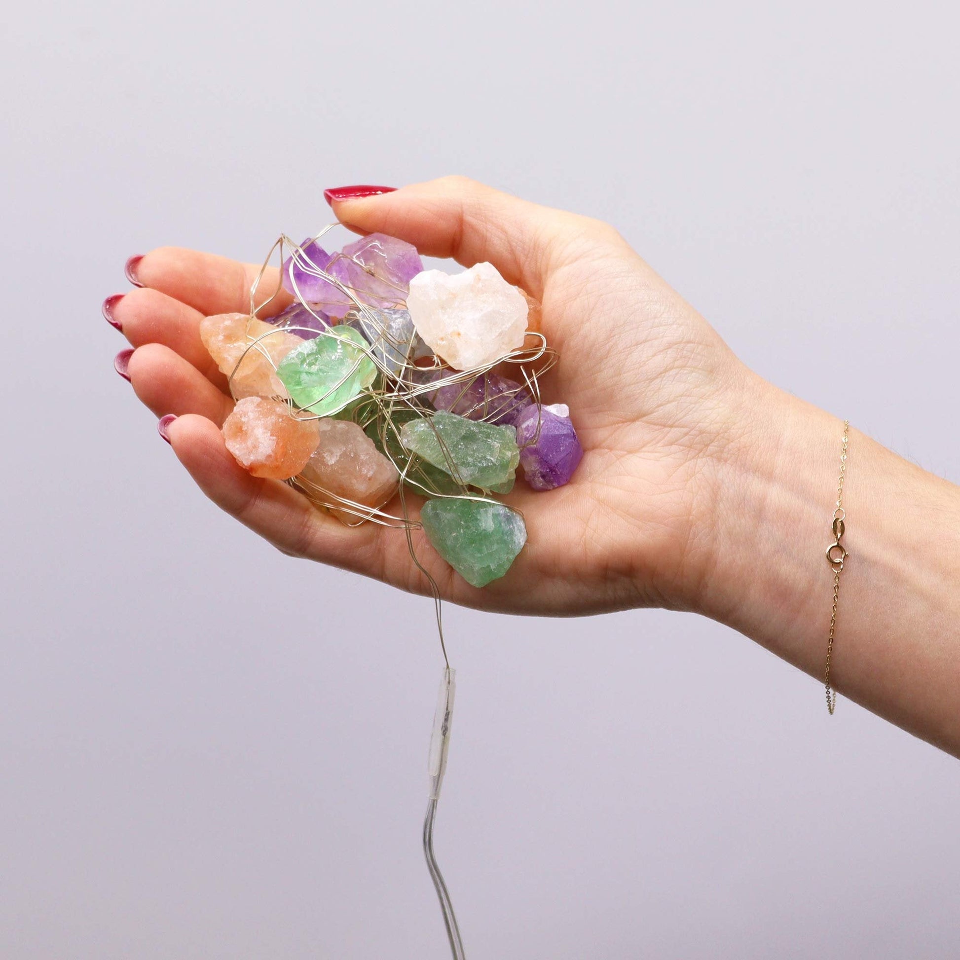 Assorted Natural Stones Gemstone Enchantment Lights | #product_category# - OneRoofGifts