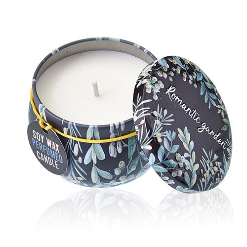 Assorted Tea & Rose Design Artistic Tin Candle - Romantic Garden | #product_category# - OneRoofGifts