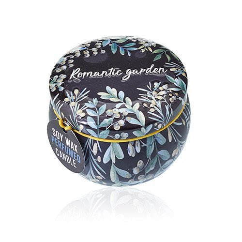 Assorted Tea & Rose Design Artistic Tin Candle - Romantic Garden | #product_category# - OneRoofGifts