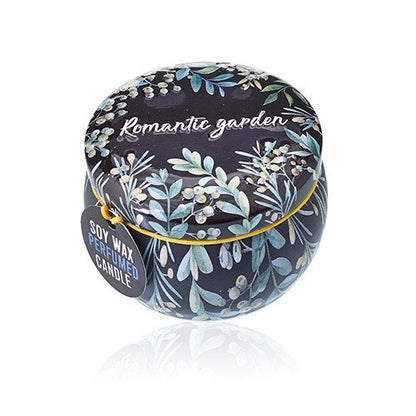 Assorted Tea & Rose Design Artistic Tin Candle - Romantic Garden | #product_category# - OneRoofGifts