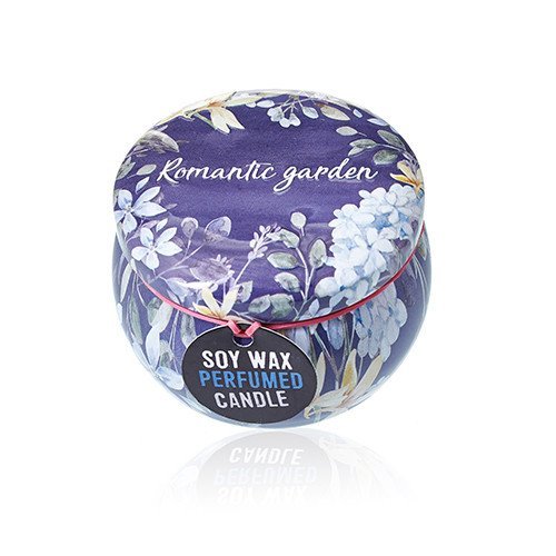 Assorted Tea & Rose Design Artistic Tin Candle - Romantic Garden | #product_category# - OneRoofGifts
