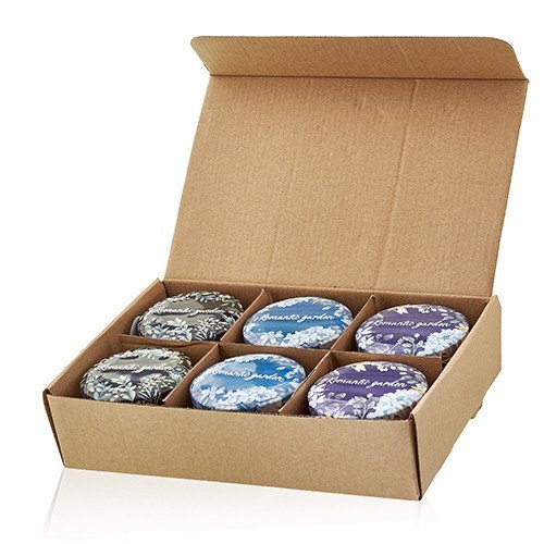 Assorted Tea & Rose Design Artistic Tin Candle - Romantic Garden | #product_category# - OneRoofGifts