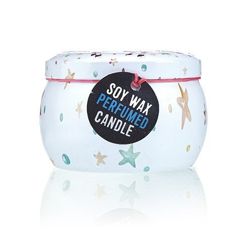 Assorted Unicorn Design Moonstone Artistic Tin Candle | #product_category# - OneRoofGifts