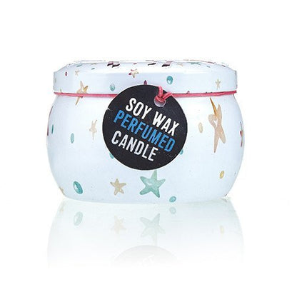 Assorted Unicorn Design Moonstone Artistic Tin Candle | #product_category# - OneRoofGifts