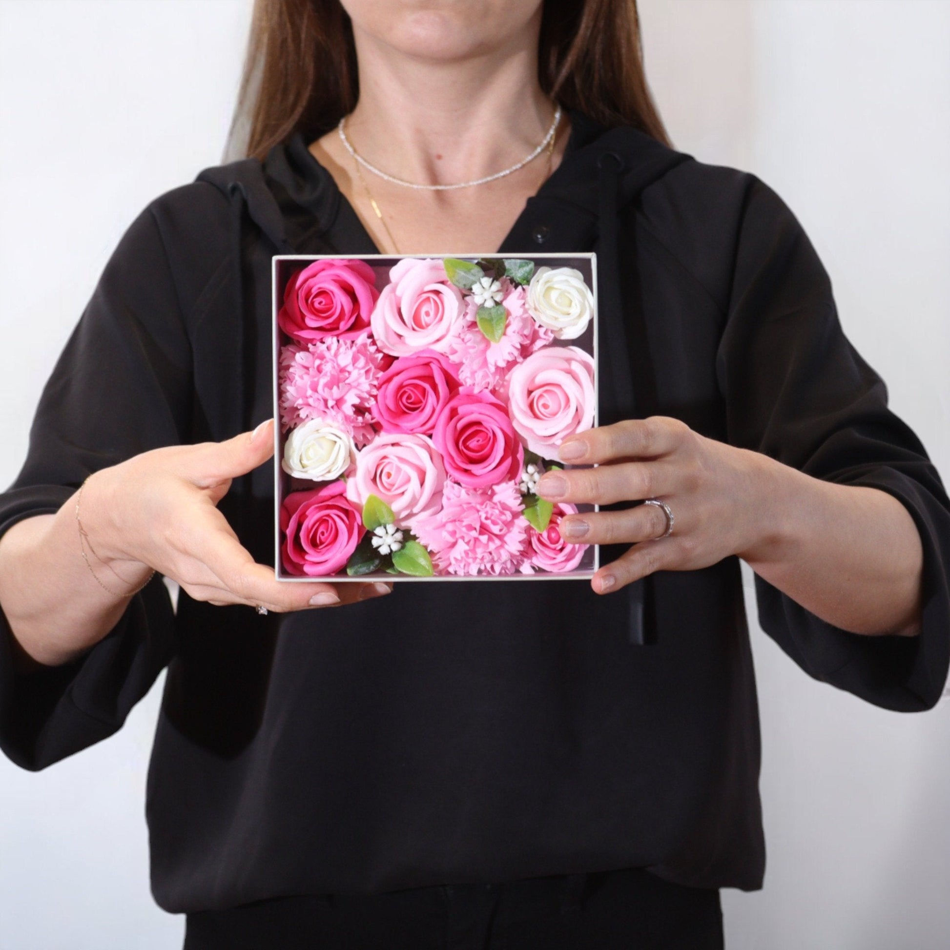 Baby Blessings Square Box in Shades of Pink | #product_category# - OneRoofGifts