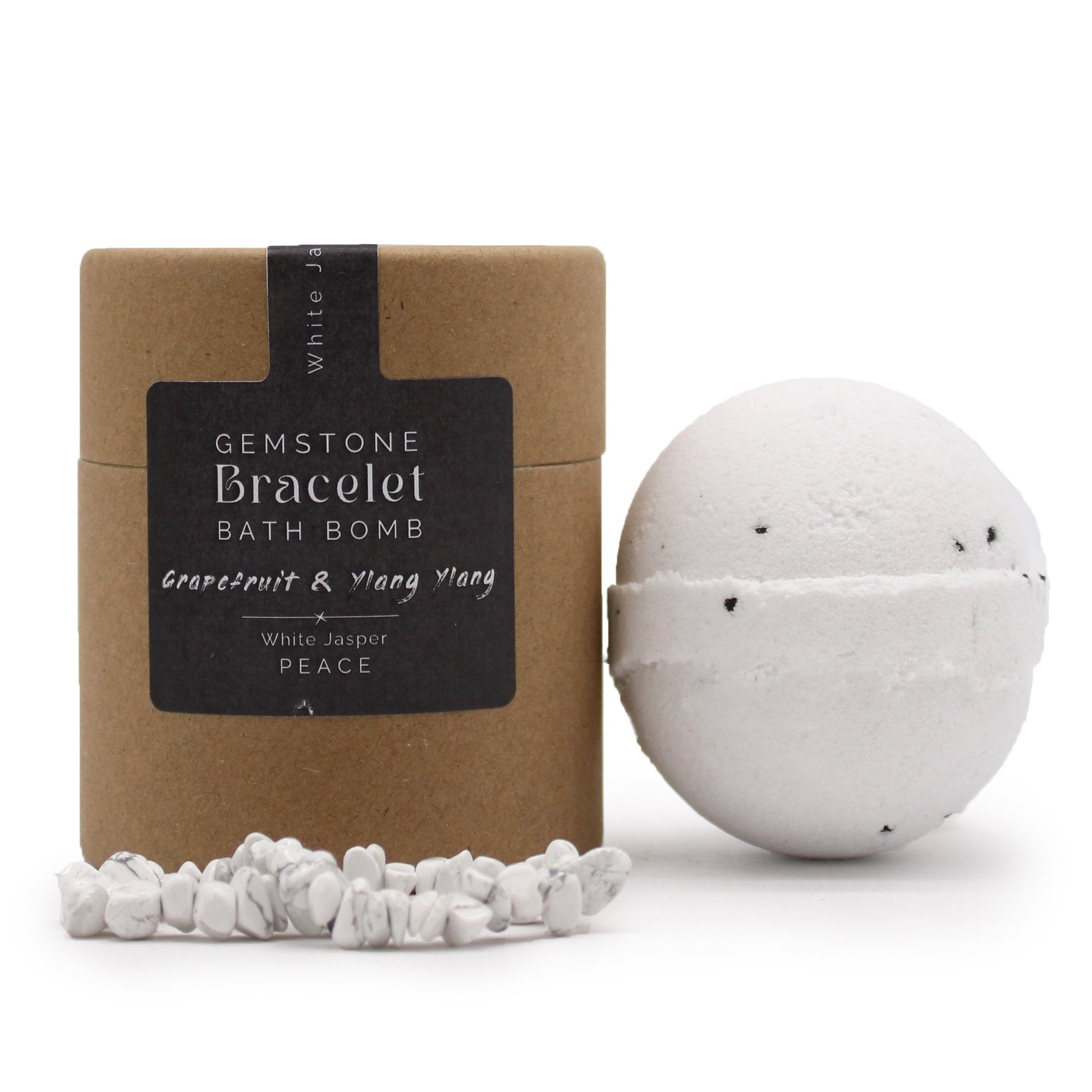 Bath Bomb Bracelet with White Jasper Gemstone | #product_category# - OneRoofGifts