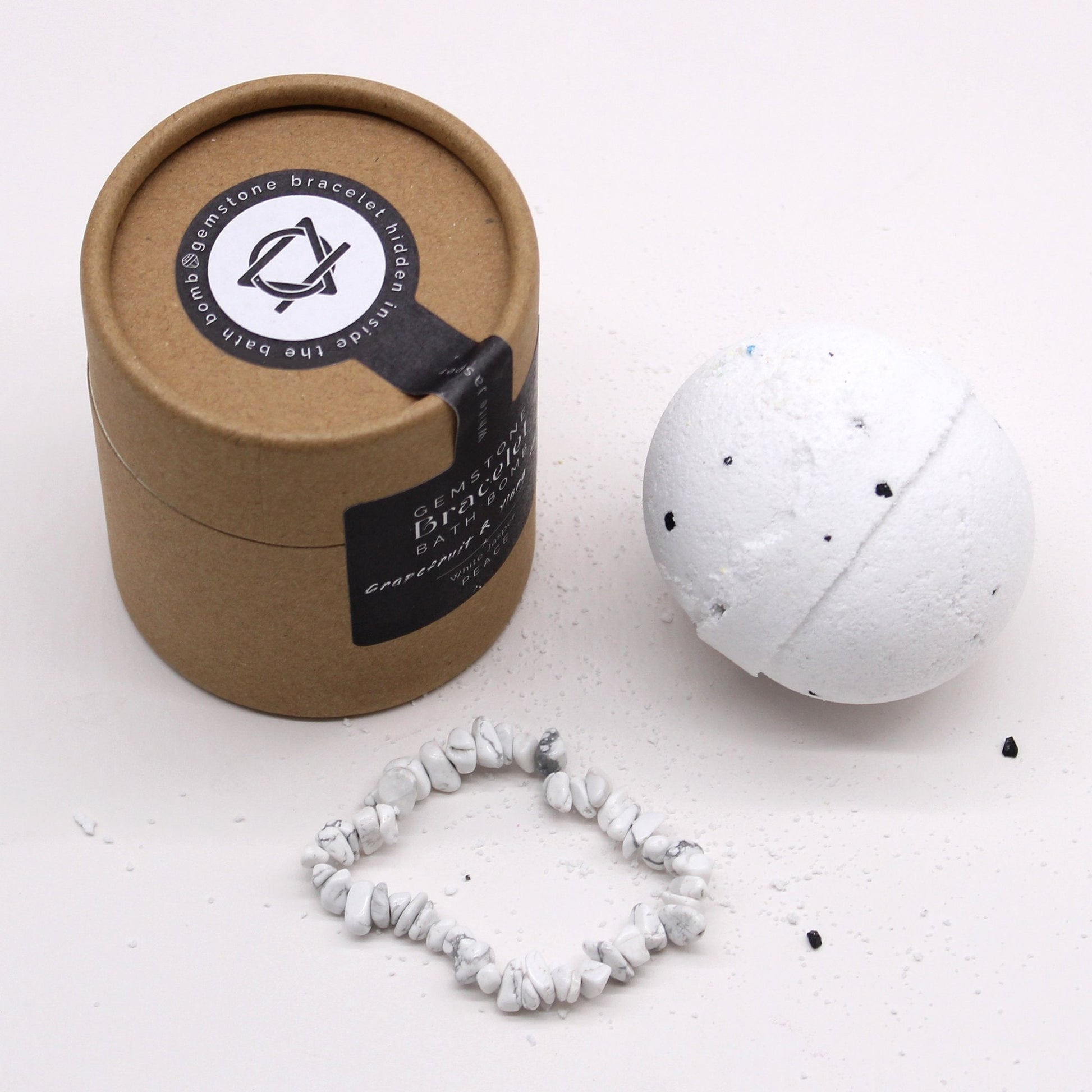 Bath Bomb Bracelet with White Jasper Gemstone | #product_category# - OneRoofGifts