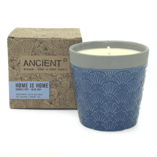 Blue Day Home Candle Pot | #product_category# - OneRoofGifts