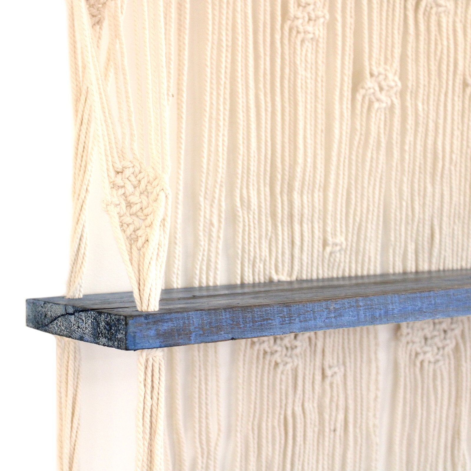 Blue Natural Macrame Hanging Shelves | #product_category# - OneRoofGifts