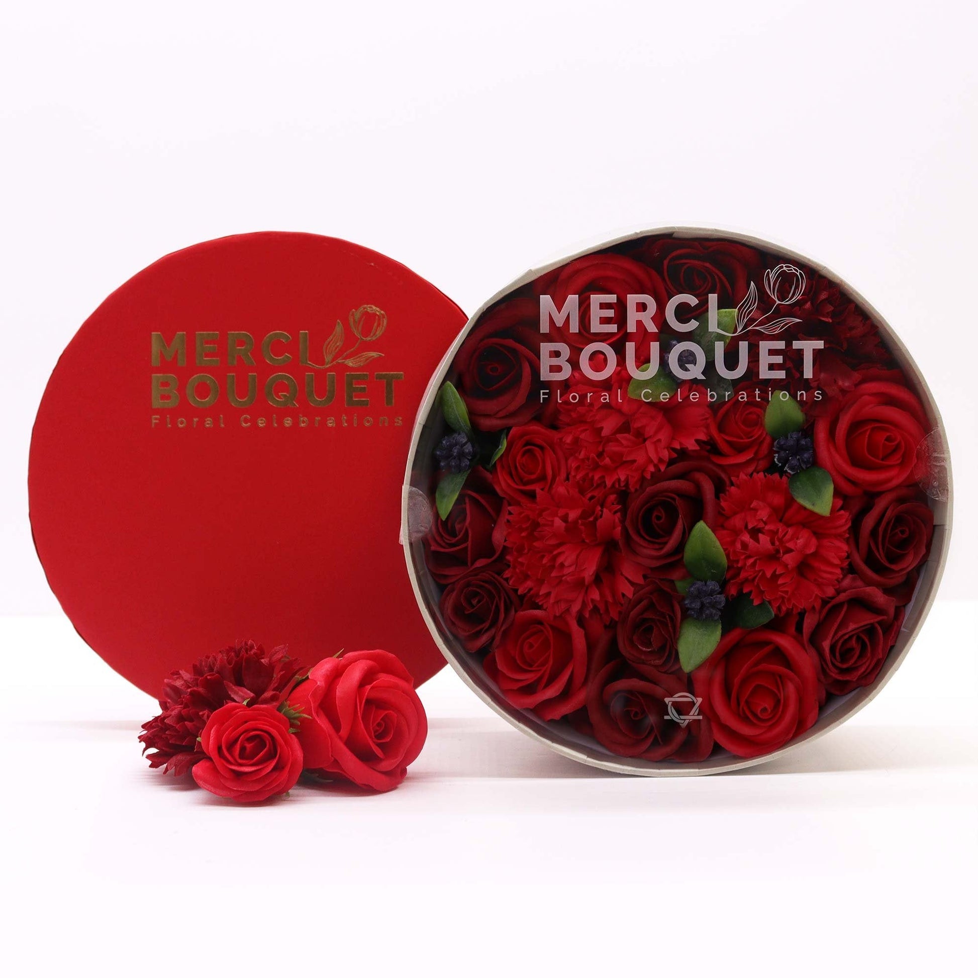 Classic Red Roses in Round Box | #product_category# - OneRoofGifts