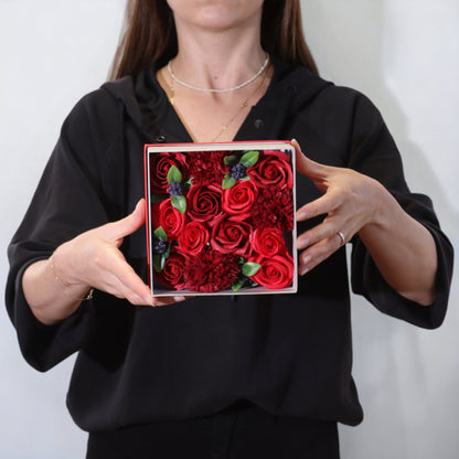 Classic Red Roses in Square Box | #product_category# - OneRoofGifts