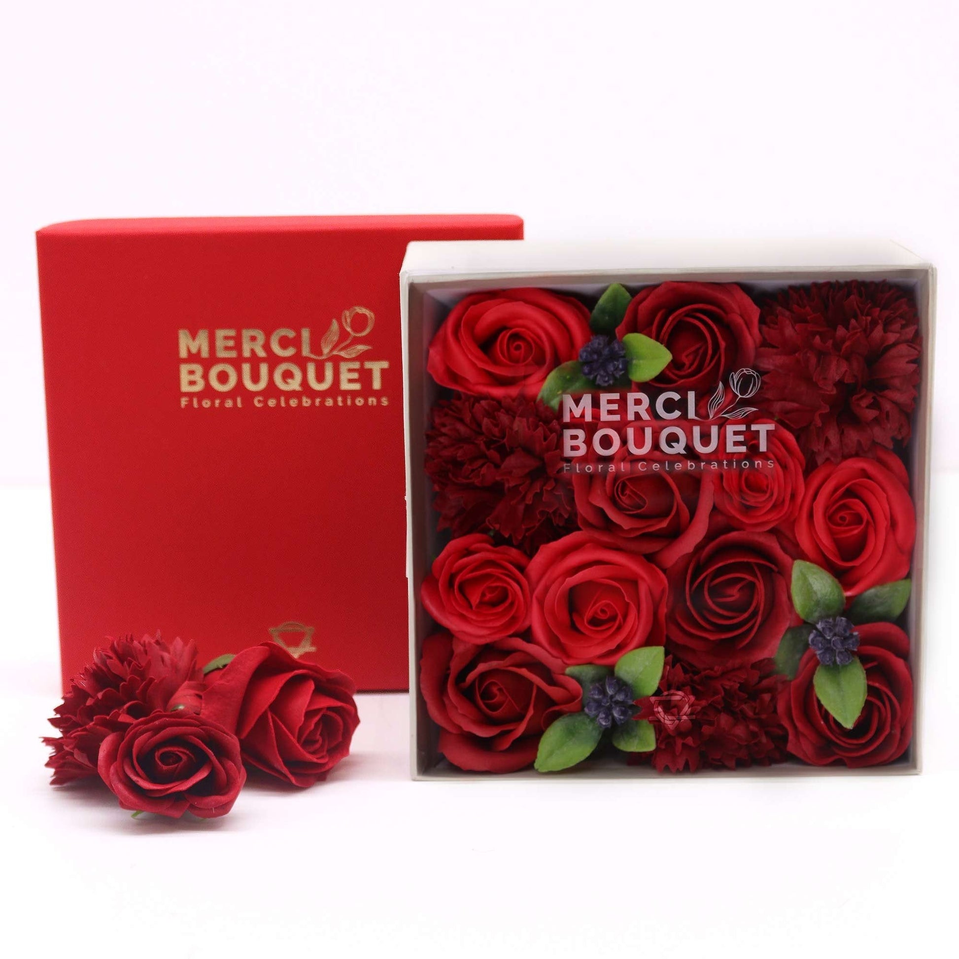 Classic Red Roses in Square Box | #product_category# - OneRoofGifts