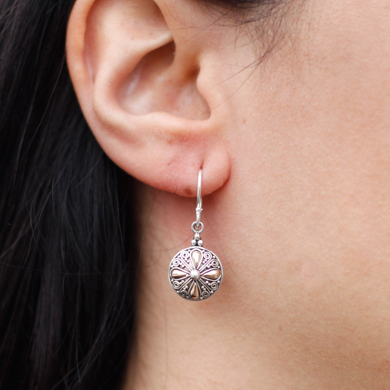 Classic Round Earrings in Silver and Gold | #product_category# - OneRoofGifts