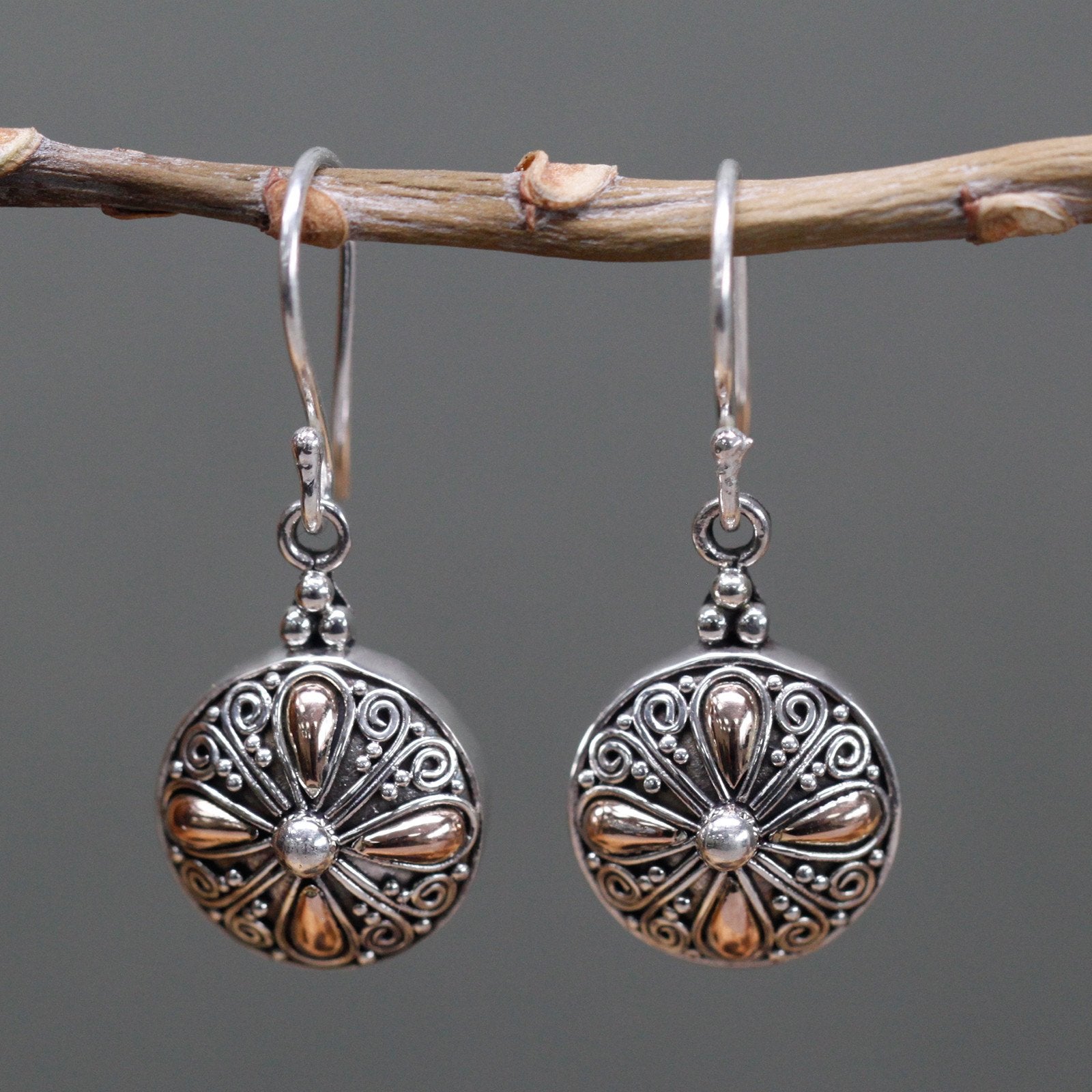 Classic Round Earrings in Silver and Gold | #product_category# - OneRoofGifts