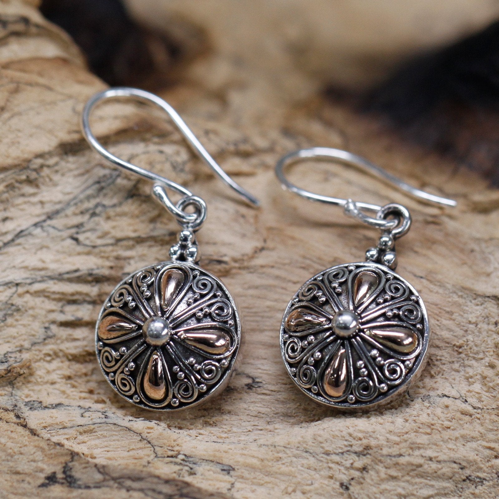 Classic Round Earrings in Silver and Gold | #product_category# - OneRoofGifts