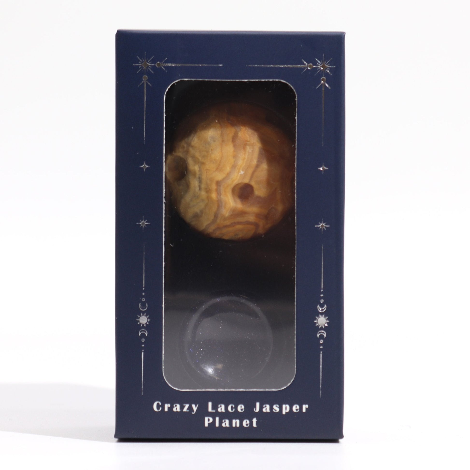 Crazy Lace Jasper Sphere with Goldstone Stand (Mercury) | #product_category# - OneRoofGifts