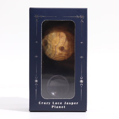 Crazy Lace Jasper Sphere with Goldstone Stand (Mercury) | #product_category# - OneRoofGifts