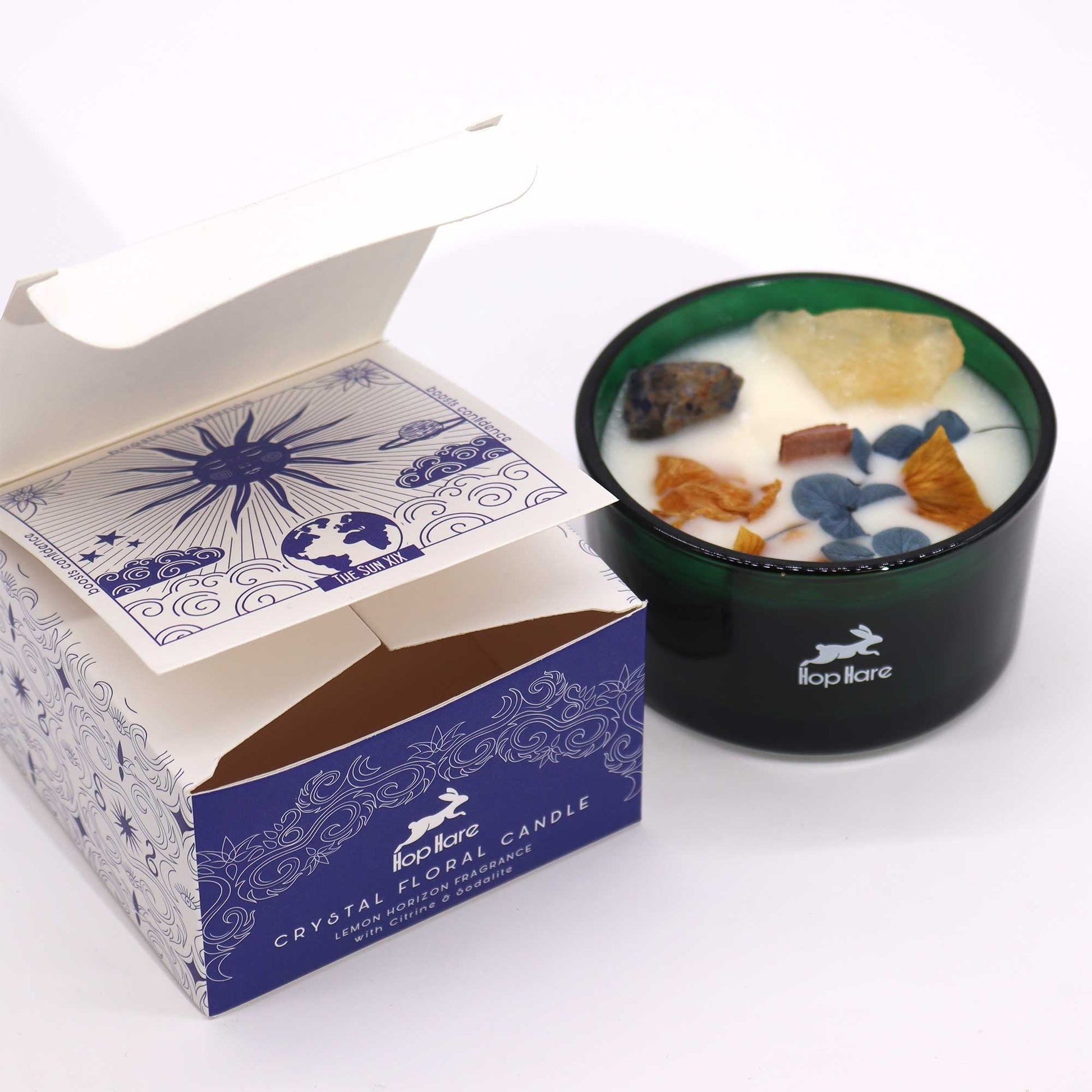Crystal Magic Candle - Hop Hare, Sun Flower Design | #product_category# - OneRoofGifts