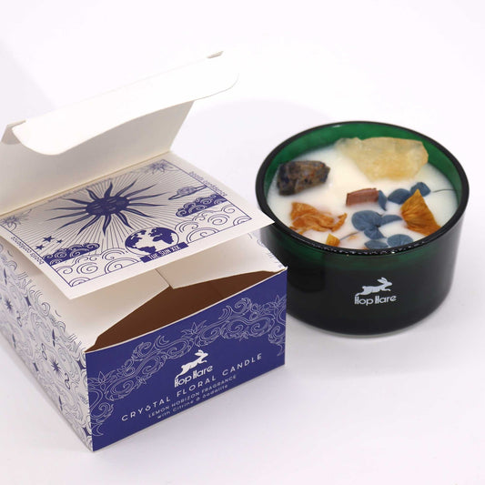 Crystal Magic Candle - Hop Hare, Sun Flower Design | #product_category# - OneRoofGifts