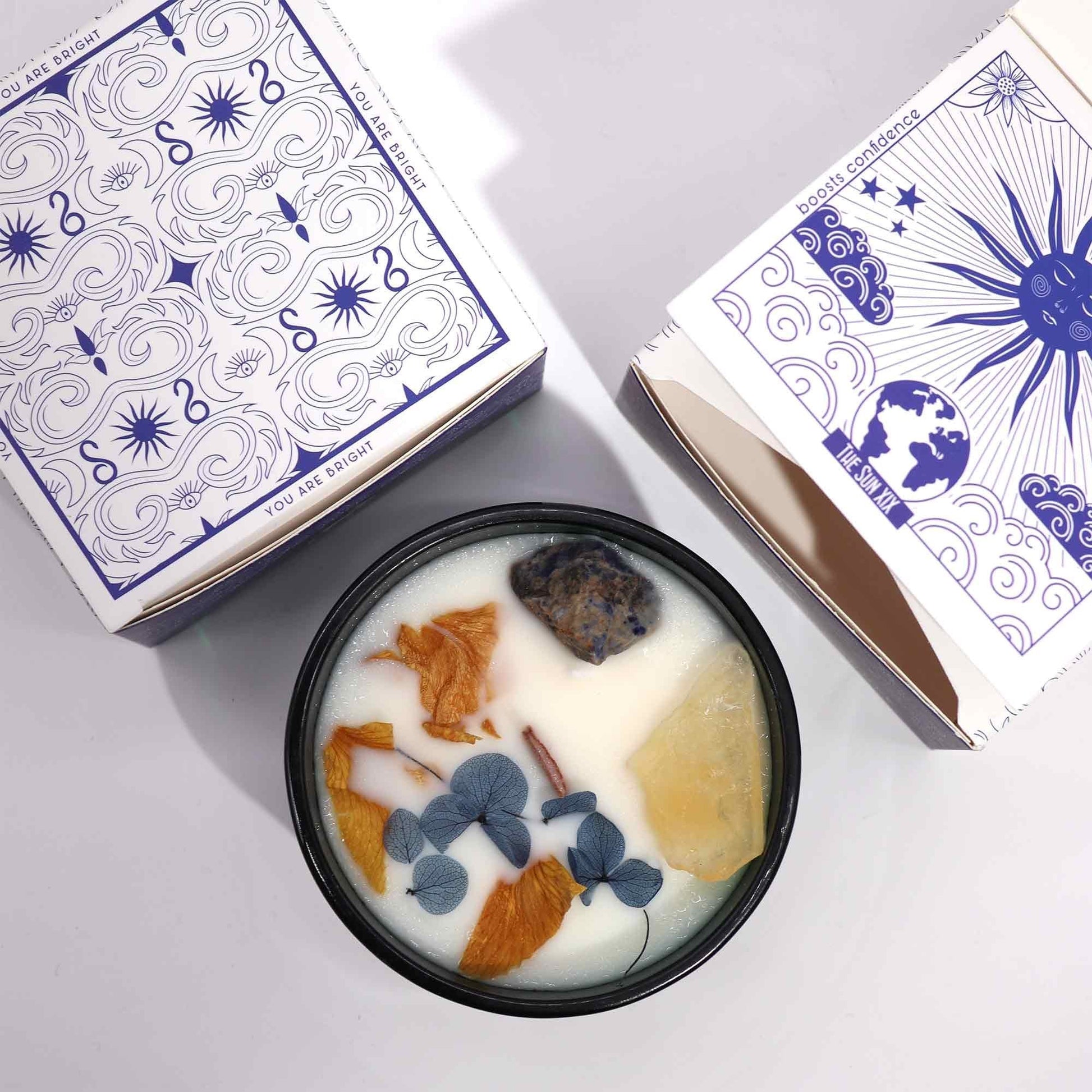 Crystal Magic Candle - Hop Hare, Sun Flower Design | #product_category# - OneRoofGifts