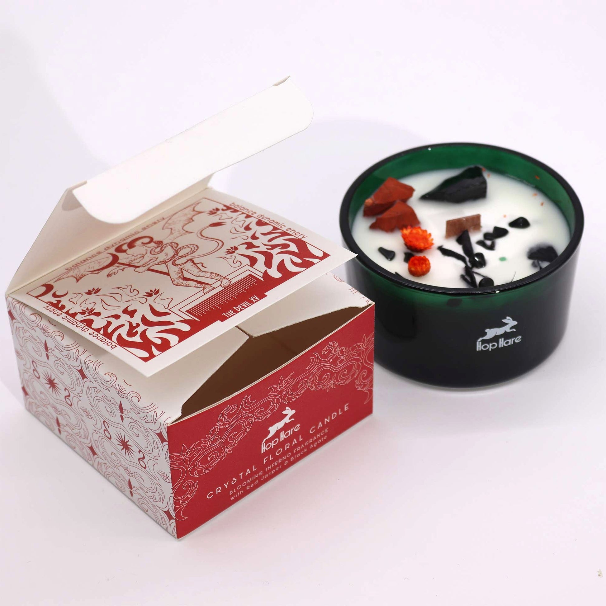 Crystal Magic Flower Candle, Hop Hare, The Devil Design | #product_category# - OneRoofGifts