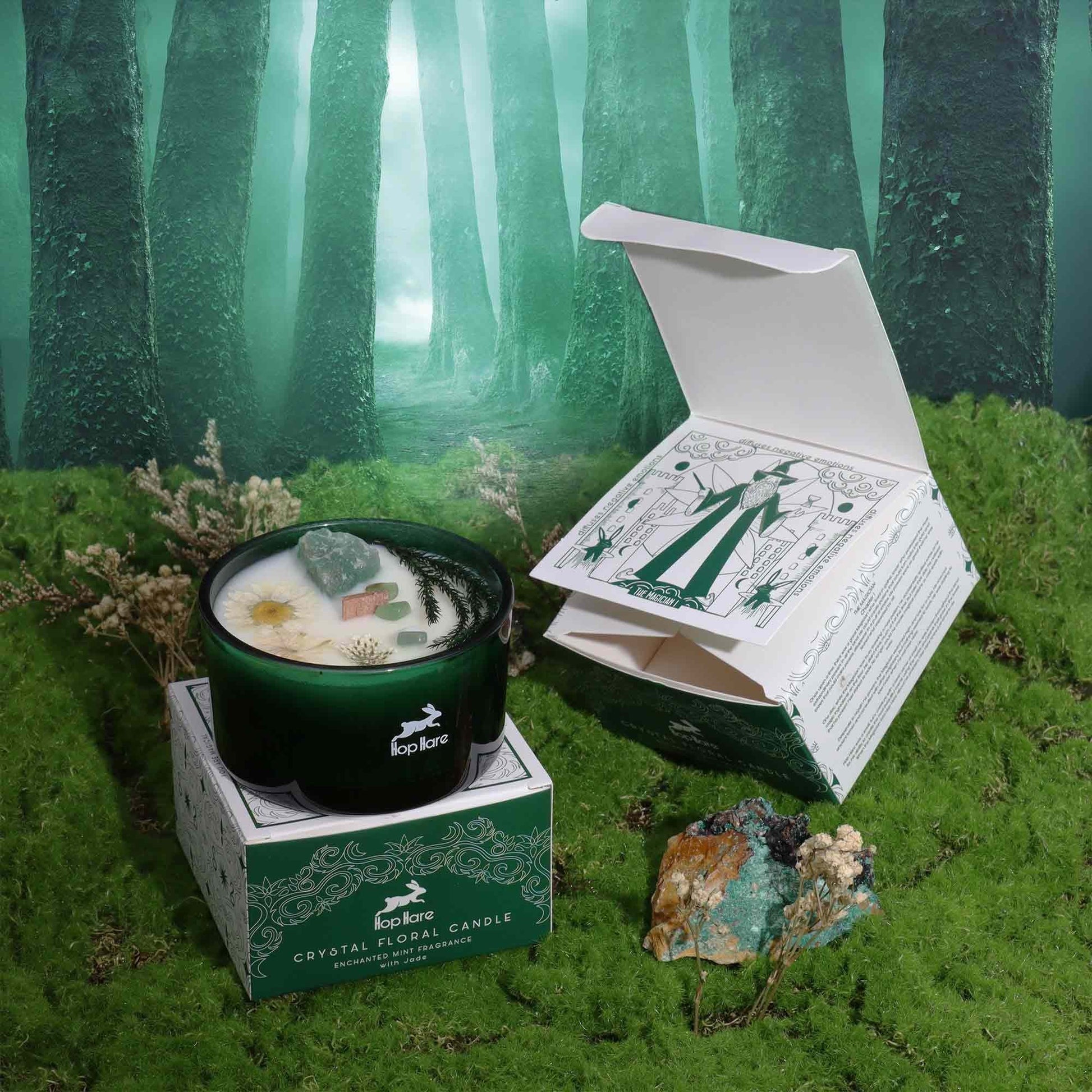 Crystal Magic Flower Candle - Hop Hare The Magician Edition | #product_category# - OneRoofGifts