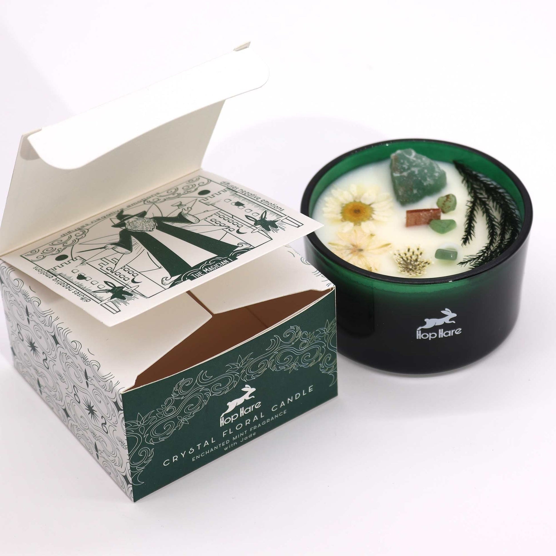 Crystal Magic Flower Candle - Hop Hare The Magician Edition | #product_category# - OneRoofGifts