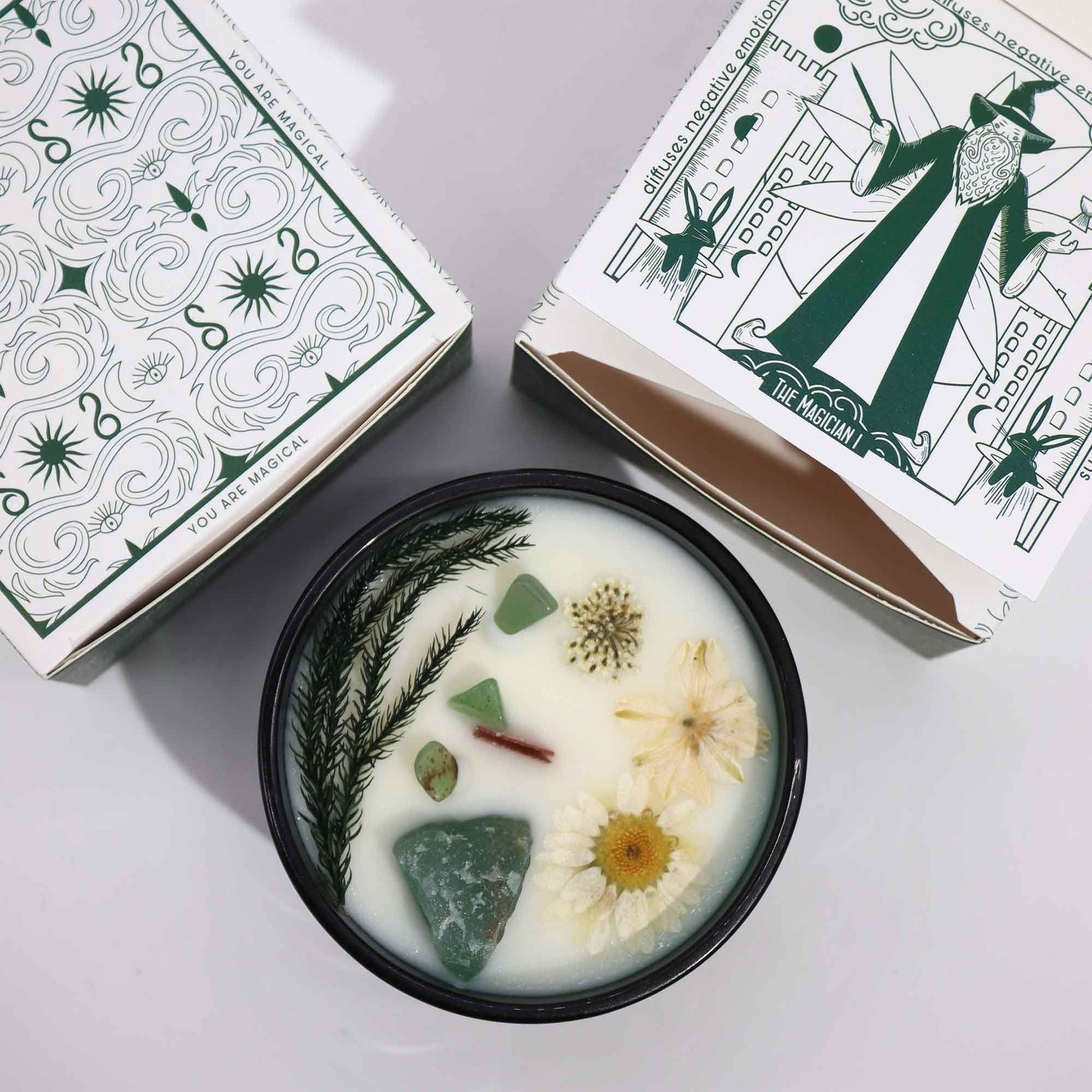 Crystal Magic Flower Candle - Hop Hare The Magician Edition | #product_category# - OneRoofGifts