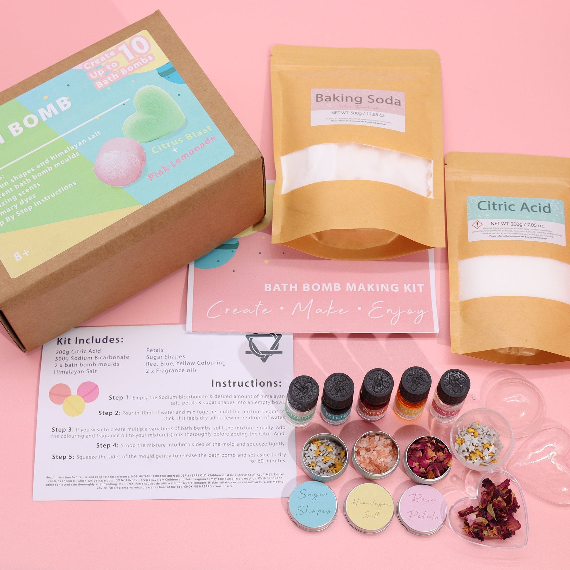 DIY Bath Bomb Kit, Pink Lemonade and Citrus Blast | #product_category# - OneRoofGifts
