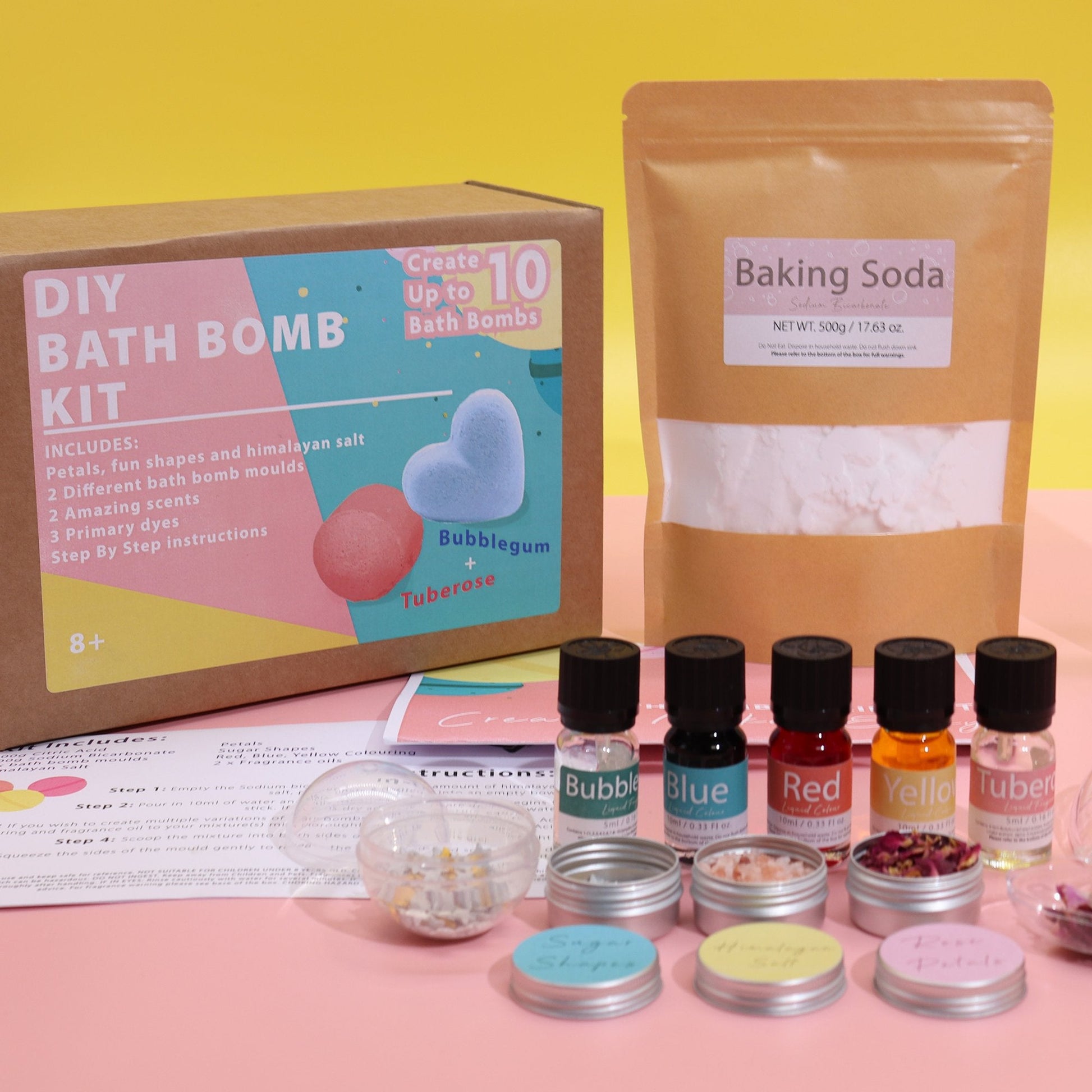 DIY Bath Bomb Kit with Rose and Bubblegum Scents | #product_category# - OneRoofGifts