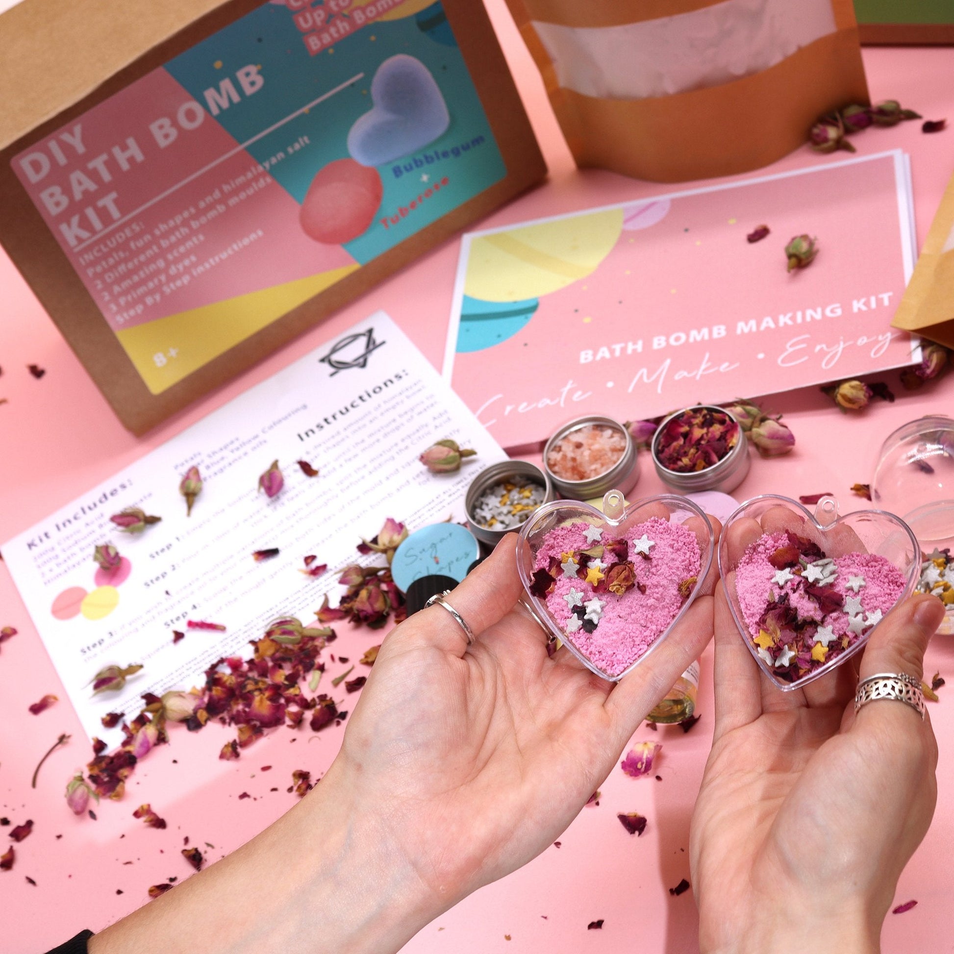 DIY Bath Bomb Kit with Rose and Bubblegum Scents | #product_category# - OneRoofGifts