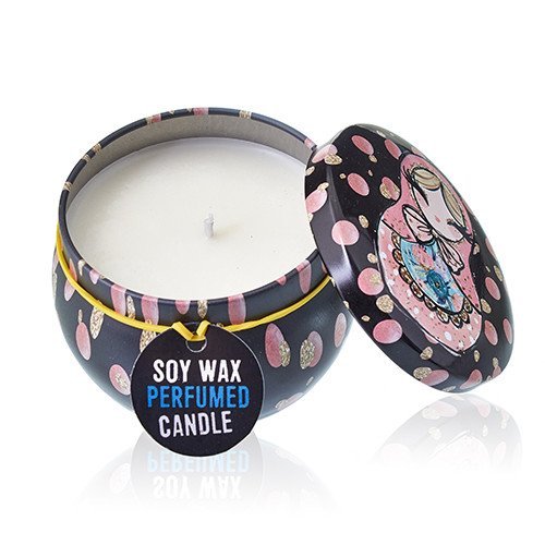 Dolly Blue Russian Dolls Design Artistic Tin Candle | #product_category# - OneRoofGifts
