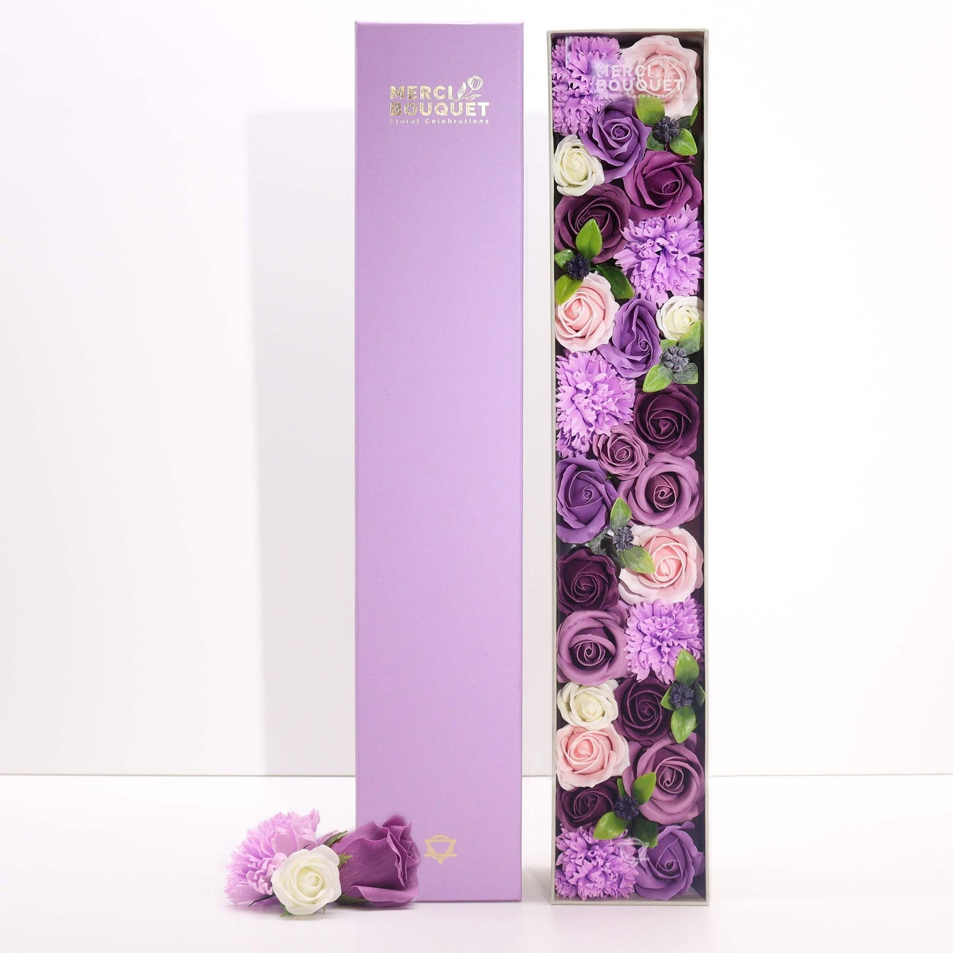 Extra Long Box - Bouquet of Lavender, Rose, and Carnation | #product_category# - OneRoofGifts