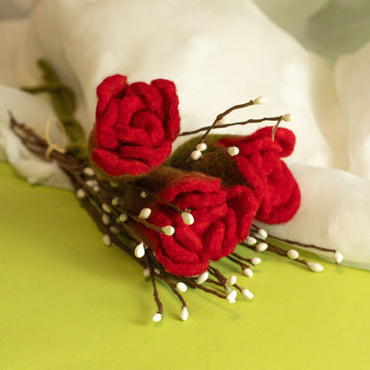 Felt Flower Roses, Red | #product_category# - OneRoofGifts