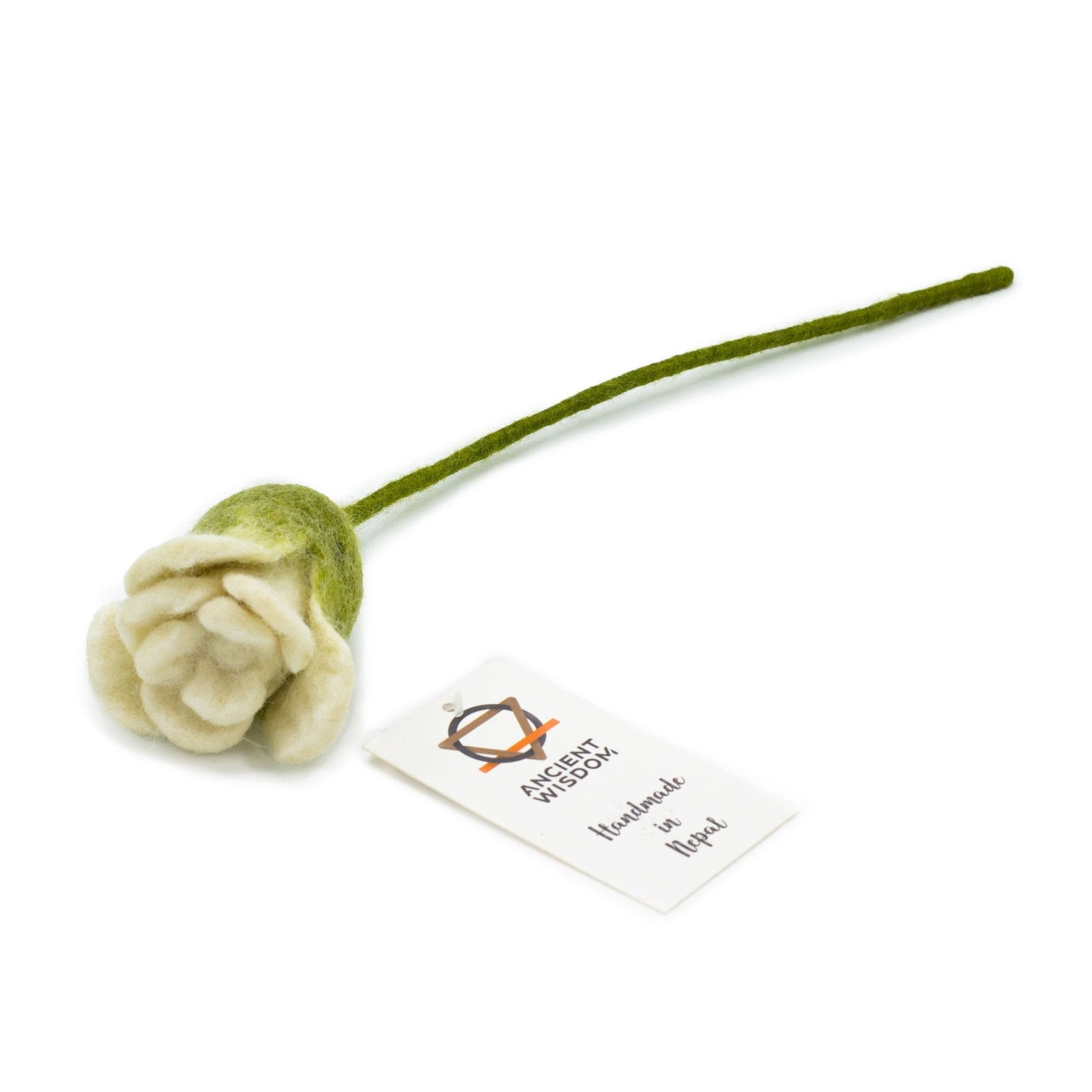 Felt Roses, White | #product_category# - OneRoofGifts