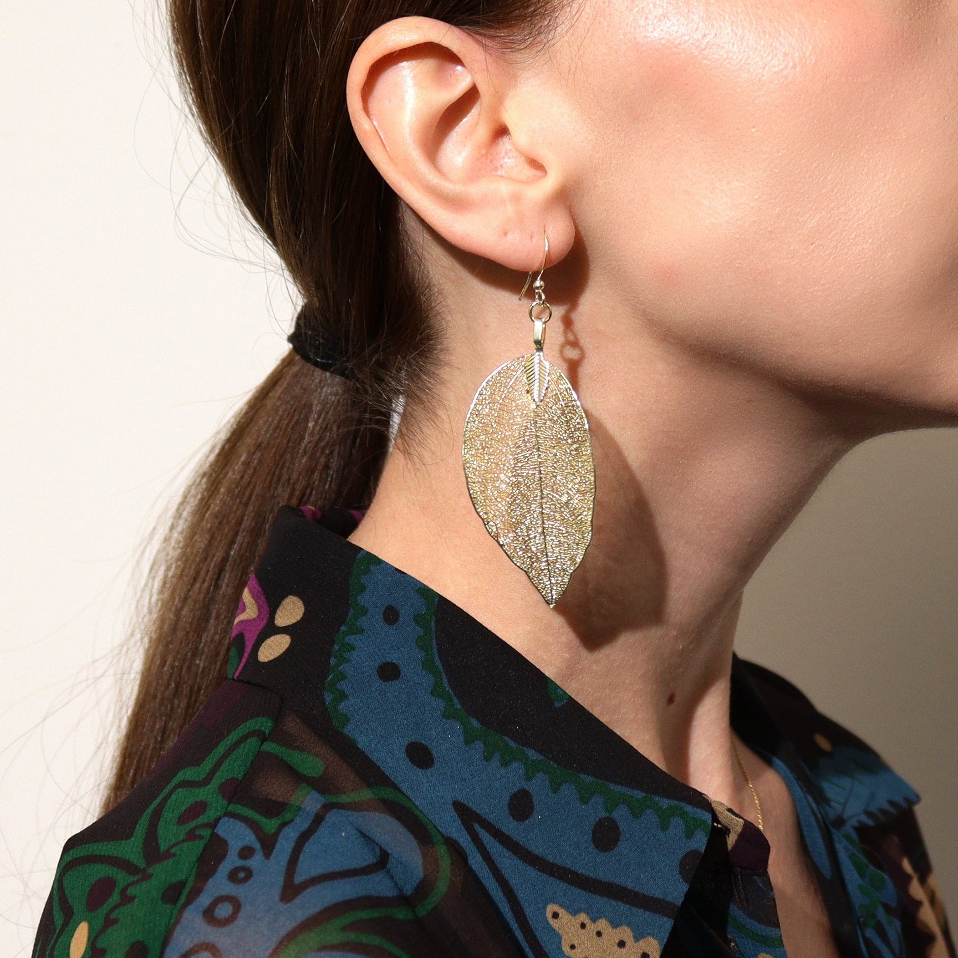 Gold Leaf Bravery Earrings | #product_category# - OneRoofGifts