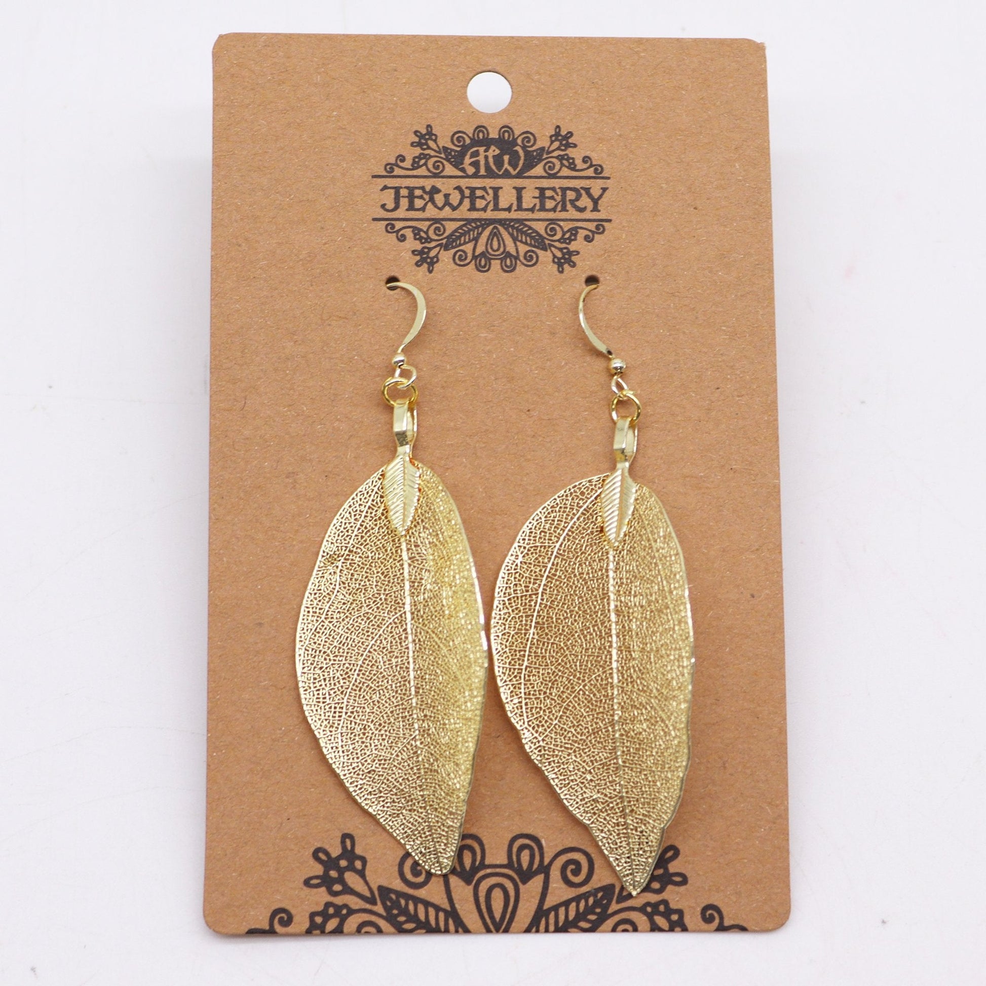 Gold Leaf Bravery Earrings | #product_category# - OneRoofGifts