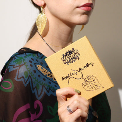 Gold Leaf Bravery Earrings | #product_category# - OneRoofGifts