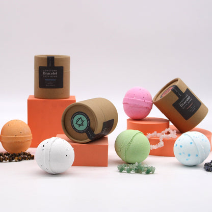 Green Aventurine Gemstone Bracelet Bath Bomb | #product_category# - OneRoofGifts