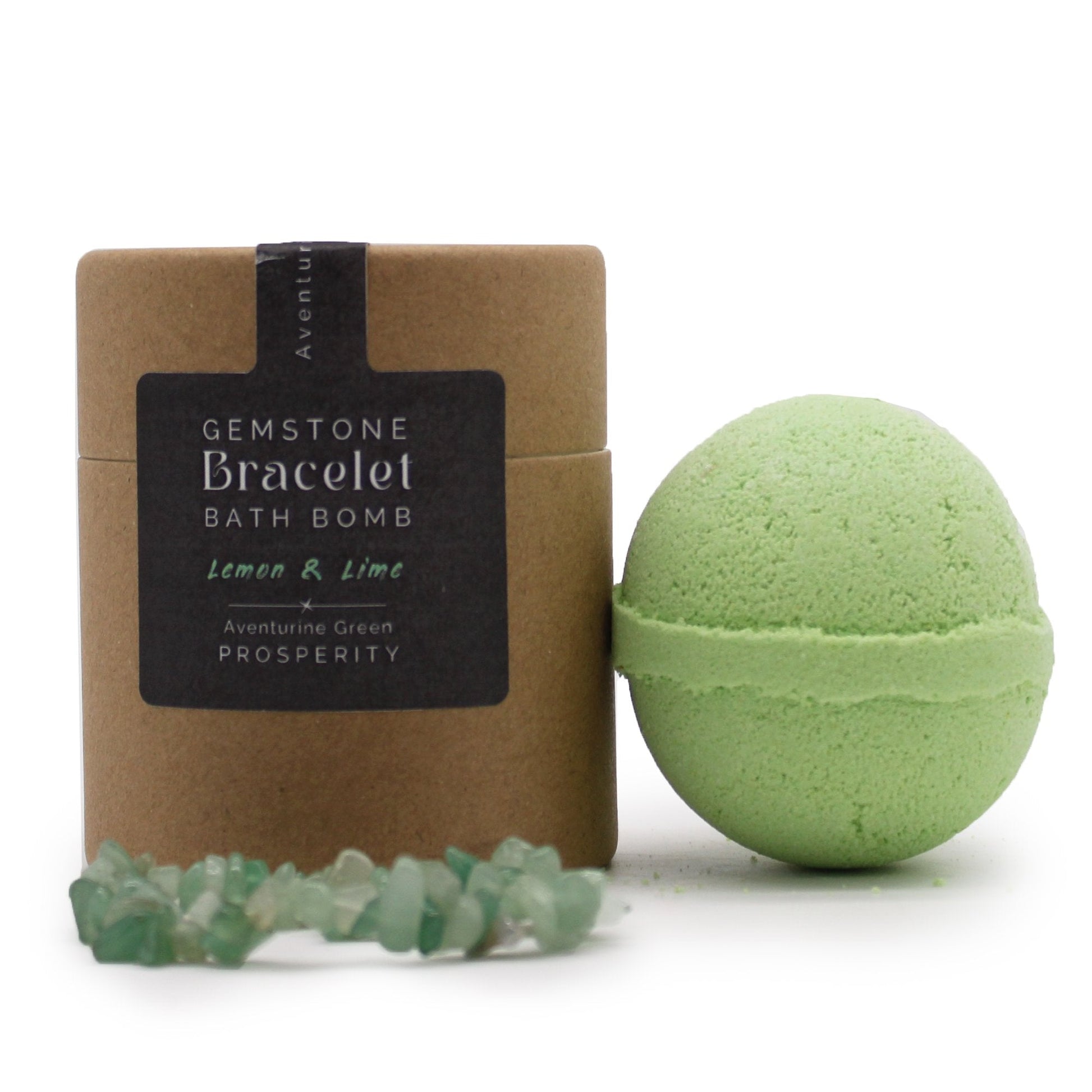 Green Aventurine Gemstone Bracelet Bath Bomb | #product_category# - OneRoofGifts